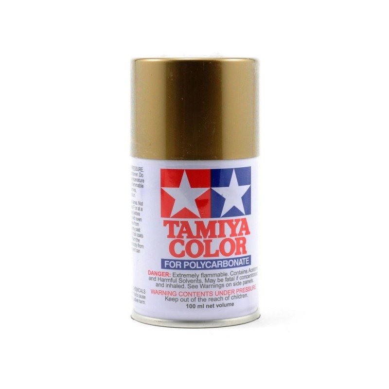 Aerosol paint 100ml for LEXAN Tamiya PS13 gold metal