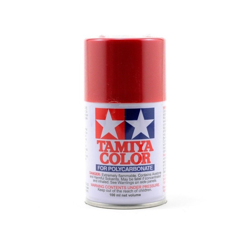 Peinture aérosol 100ml pour LEXAN Tamiya PS15 rouge métal