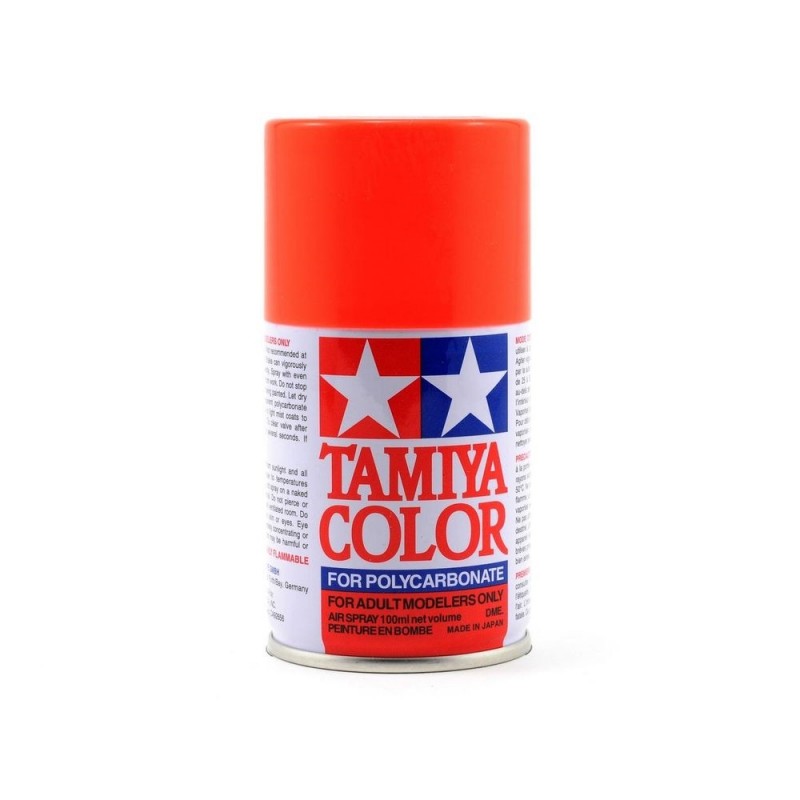 Aerosol paint 100ml for LEXAN Tamiya PS20 red fluo