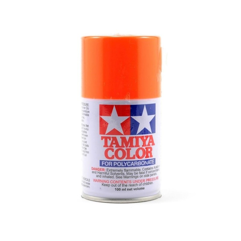 Pintura en aerosol de 100 ml para LEXAN Tamiya PS24 naranja fluorescente