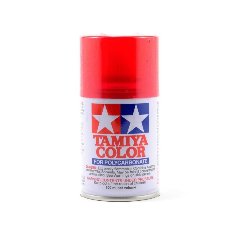 Peinture aérosol 100ml pour LEXAN Tamiya PS37 rouge translucide