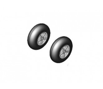 FUNCUB Multiplex : Lightweight wheels Ø120mm, hub Ø2,6 mm (1 pair)