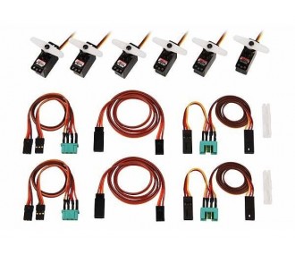 M6/UNI Funray servo and cord set (complete) Multiplex