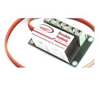 DoubleSwitch double relay 2x8A controllable by R/C