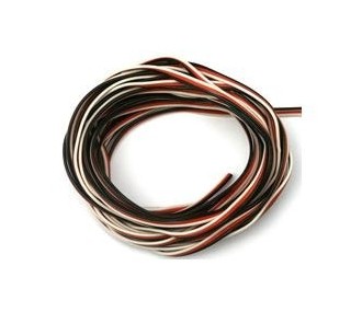Servo cable 3 strands type Futaba 0,25mm² - 5m Muldental