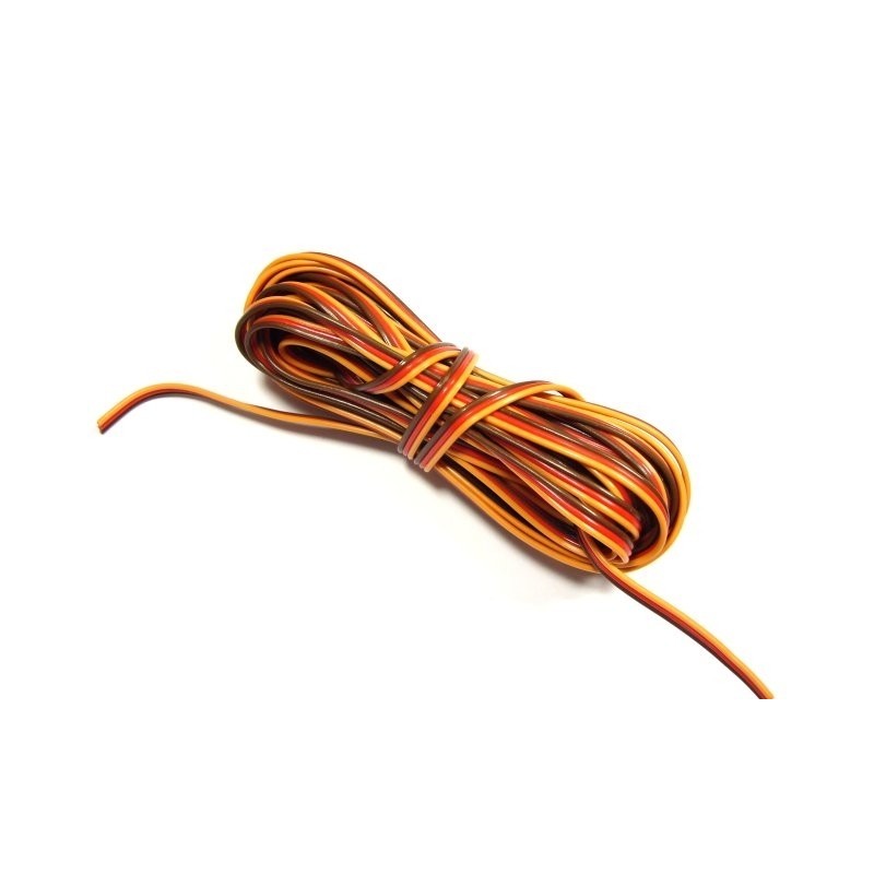 Servo Kabel 3-adrig FIN flach Typ Graupner 0,14mm² - 5m Muldental