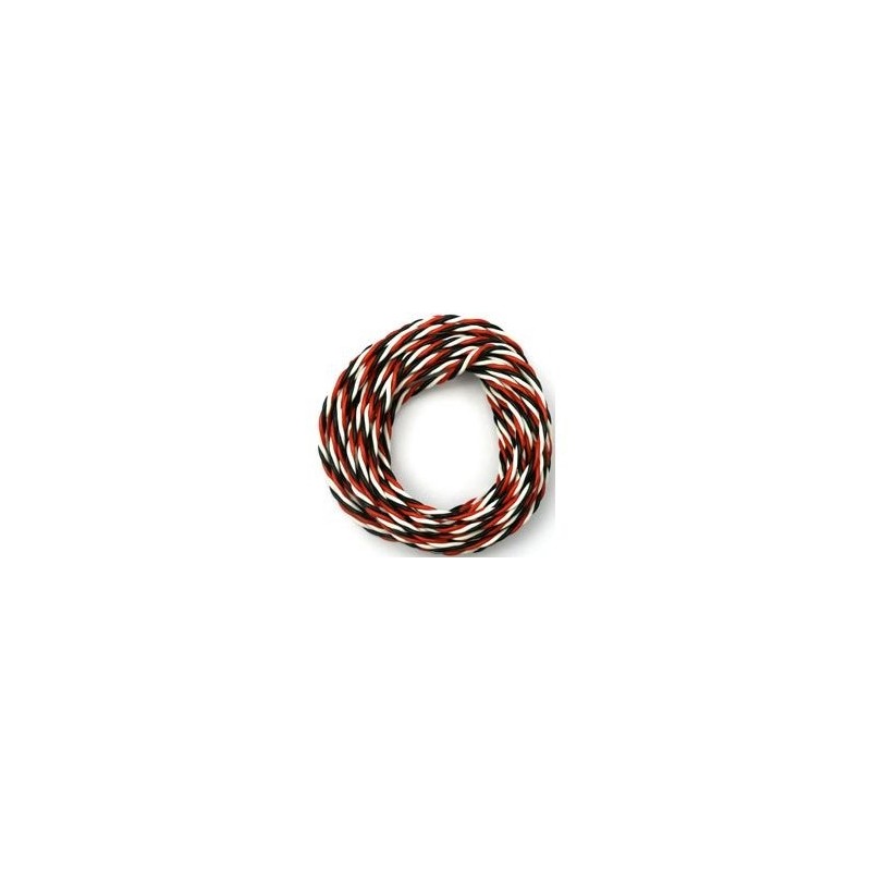 Servo cable 3 strands EPAIS twisted Futaba 0,35mm² 5m Silicone Muldental