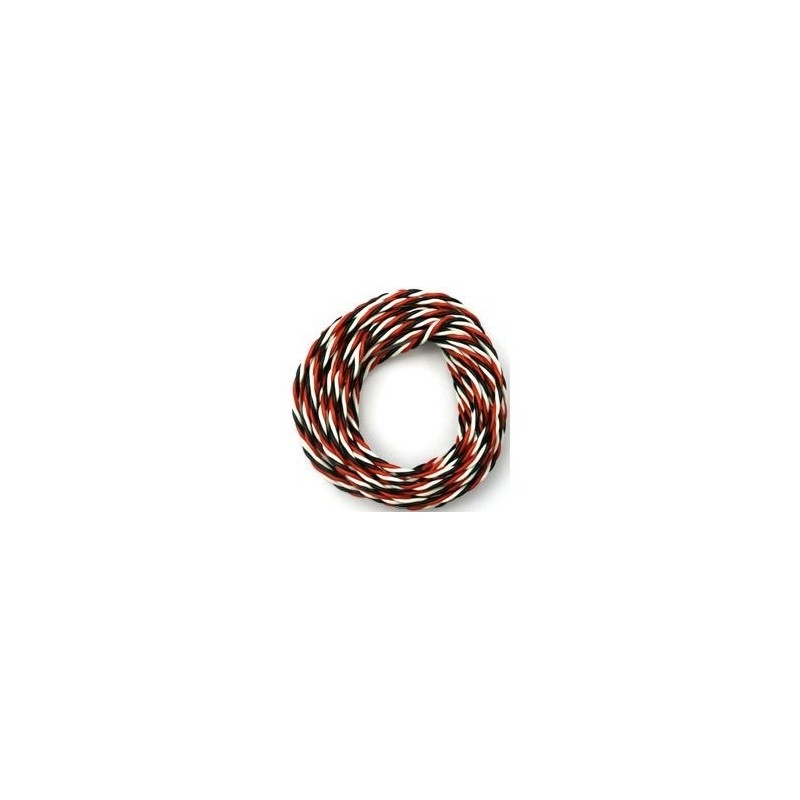 Servo cable 3 strands 0,25mm² twisted type Futaba 5m Muldental