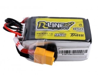Batterie Tattu lipo R-line 4S 14.8V 850mAh 95C prise xt60
