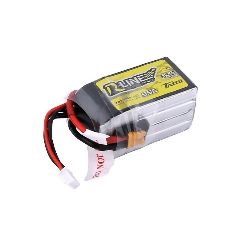 Batterie Tattu lipo R-line 4S 14.8V 850mAh 95C prise xt30