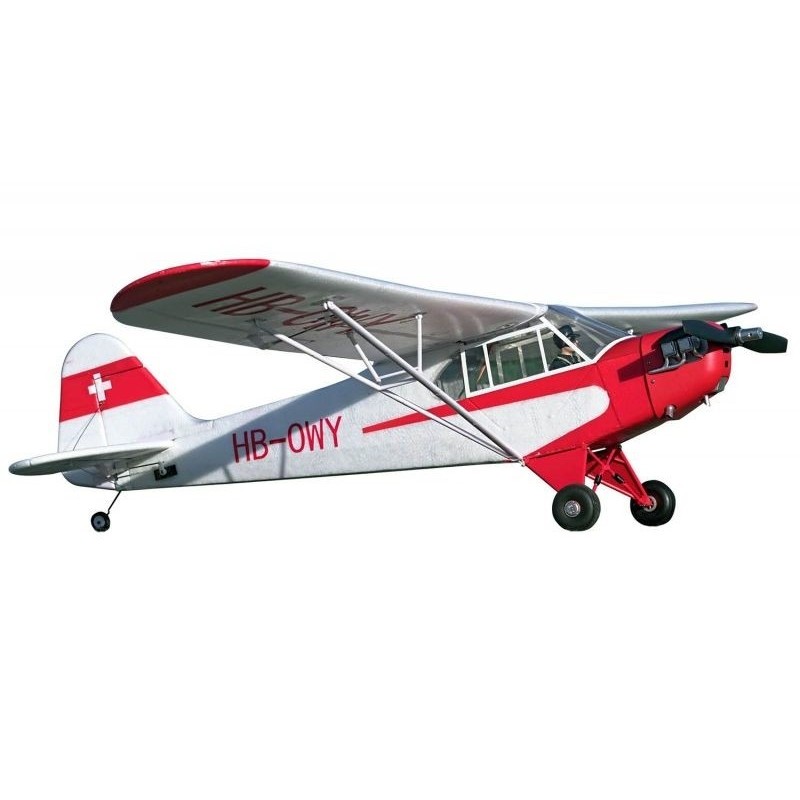 Flugzeug FMS PIPER J3 V2 mit PNP Schwimmern ca.1.40m