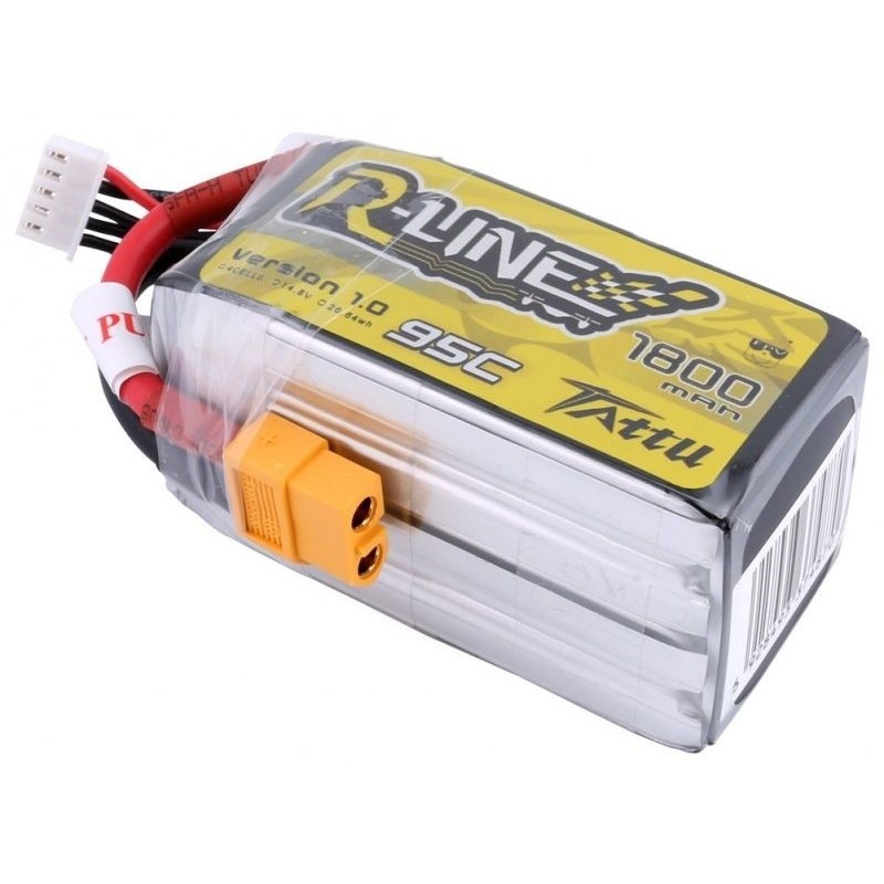 Batteria Tattu lipo R-Line 4S 14.8V 1800mAh 95C xt60