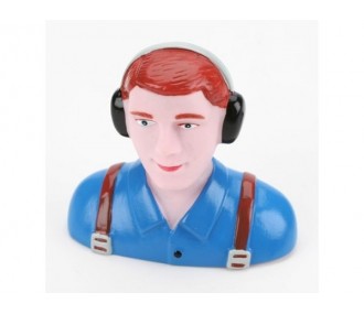 Busto pilota H=57mm 1/9 blu E-Flite
