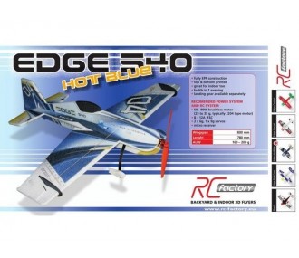 RC Plane Factory Edge 540 'Backyard Series' Hotblue approx.0.80m