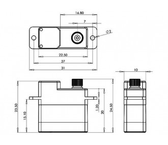 Servo alu digital métal DS6100 Mks