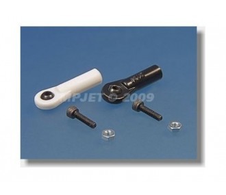 2330 - Snodo sferico Clevis M2 forato 2mm + bulloni (2pz) - Mp Jet