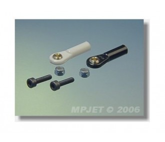 2454 - Rótula M3 taladrada 3mm + tornillos (2pcs) - Mp Jet