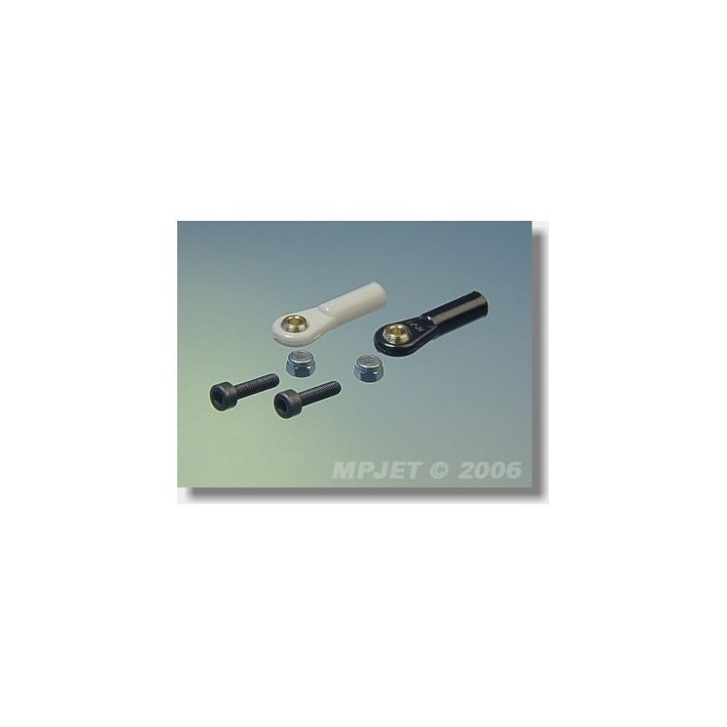 2454 - Chape M3 rotule percée 3mm + boulons (2pcs) - Mp Jet