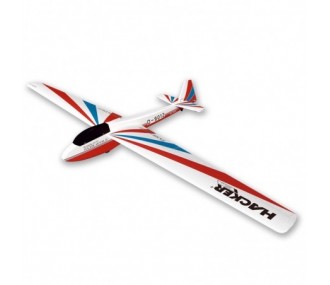 Planeador Bergfalke Rojo ARF Alas cubiertas/emp aprox.2.00m Modelo Hacker