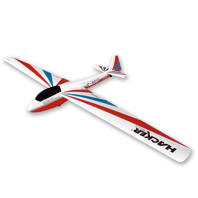 Planeador Bergfalke Rojo ARF Alas cubiertas/emp aprox.2.00m Modelo Hacker