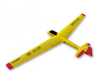 Planeador Bergfalke Amarillo ARF Alas cubiertas/emp aprox.2.00m Modelo Hacker