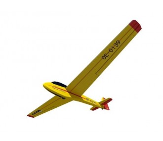 Segelflugzeug Bergfalke Gelb ARF Flügel/emp abgedeckt ca.2.00m Hacker model