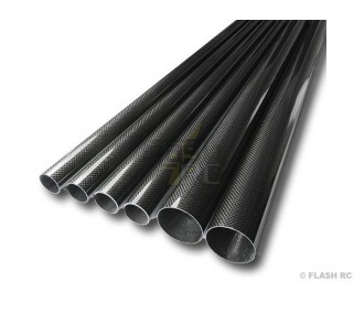 Braided carbon tube Ø12x10.5x1000mm (Taffeta 3k) R&G