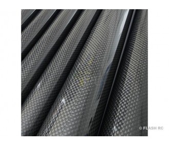 Braided carbon tube Ø12x10.5x1000mm (Taffeta 3k) R&G