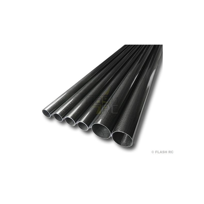 Braided carbon tube Ø16x14x1000mm (Taffeta 3k) R&G