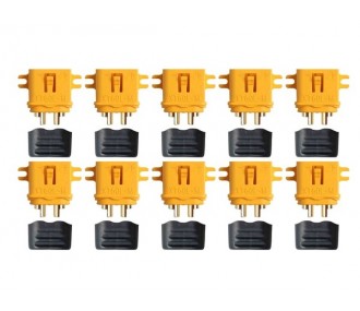 Prises XT60 L male avec capuchon fixable sur platine(10 pcs)