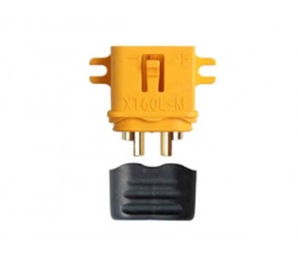 XT60 L male plug with cap to be fixed on plate(1 pcs)