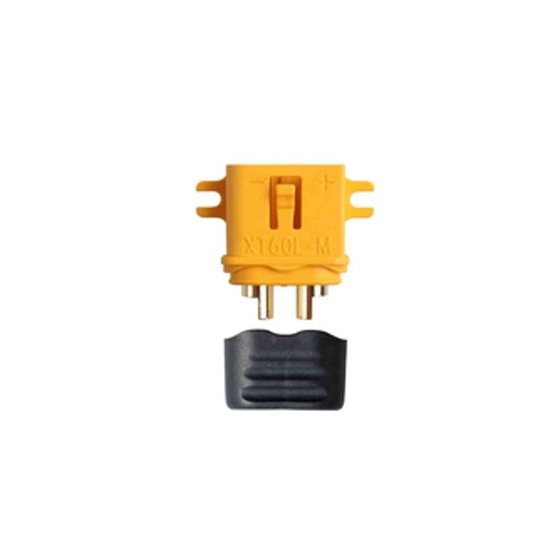 XT60 L male plug with cap to be fixed on plate(1 pcs)