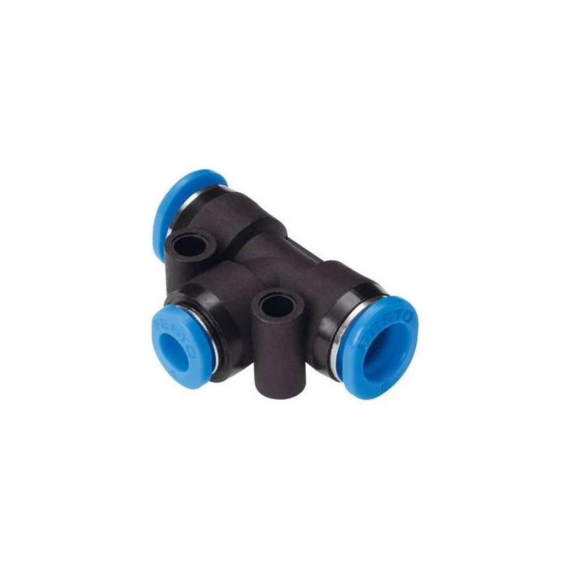 FESTO - Quick release T-connector for 2 pipes 4x3mm + 1 pipe 3x2mm