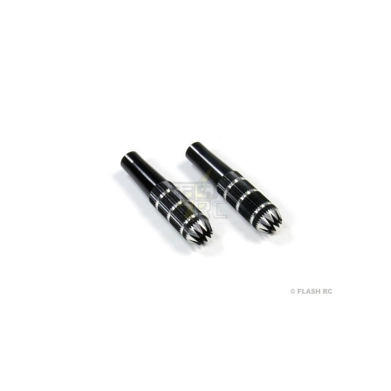 Handles (2pcs) Black Alu M3, 8x34mm