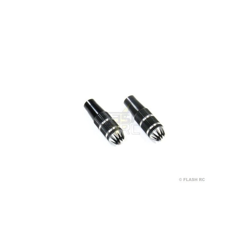 Manches (2pcs) Alu noirs M3, 8x24mm