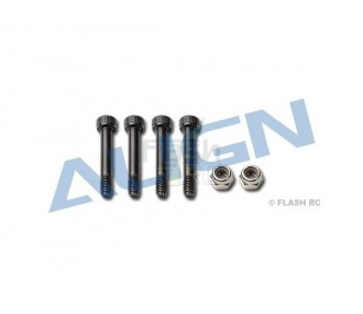 H55059 - Tornillos hexagonales M4x25 (4pcs) + tuercas nylstop (2pcs) - TREX 550E Align