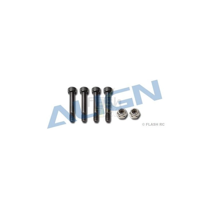 H55059 - Tornillos hexagonales M4x25 (4pcs) + tuercas nylstop (2pcs) - TREX 550E Align