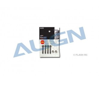 H55059 - Vis 6 pans M4x25 (4pcs) + écrous nylstop (2pcs) - TREX 550E Align