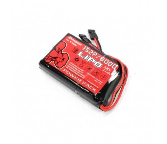 Batterie Tx Graupner lipo 1S2P 3.8V 6000mAh pour MX-10/12/16/20