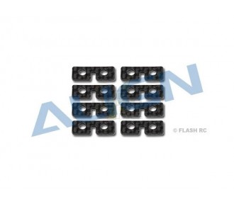 H60074A - Carbon Servo Mounts (8 pcs) - TREX 600E Align