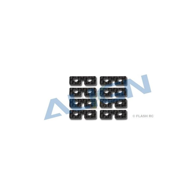 H60074A - Carbon Servo Mounts (8 pcs) - TREX 600E Align