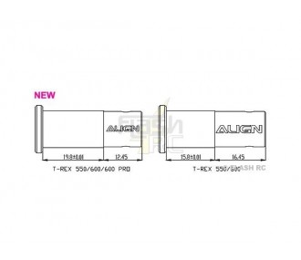 H60139A - Asse ruota libera - TREX 550E Align