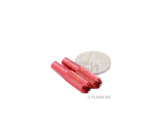 Asas (2 uds.) Aluminio rojo M3, 8x24mm