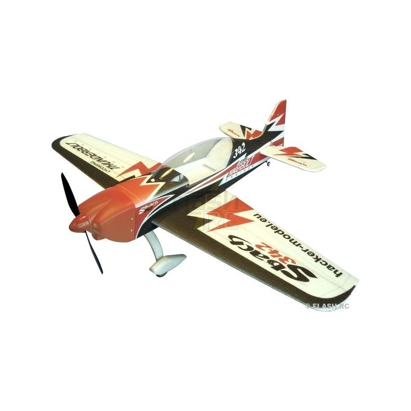 Flugzeug Hacker Modell Sbach 342 rot ARF ca.1.20m