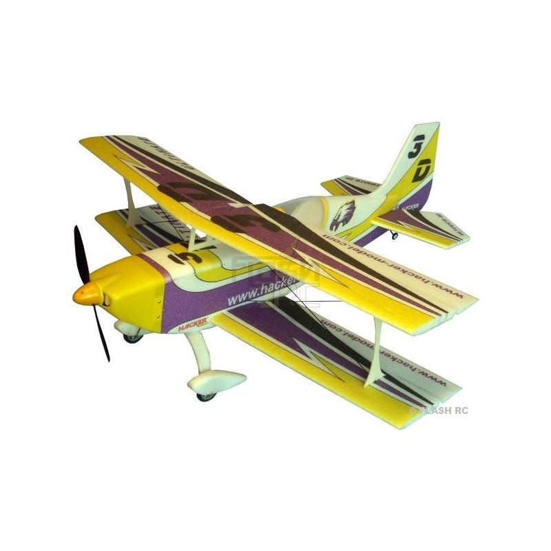 Avión Hacker modelo Ultimate 3D morado ARF aprox.1.00m