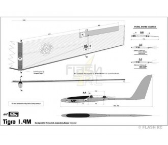 Aile volante Tigra env.1400mm - Art Hobby