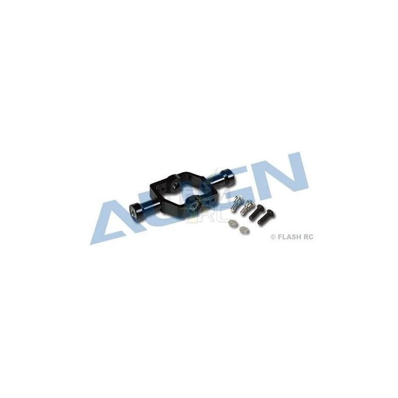 H60164-00 - Support barre de bell Alu noir - TREX 600E Align