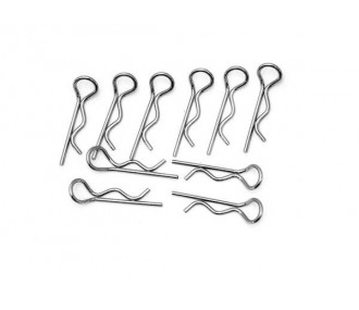 Clips carrosserie 1/8eme (sachet de 10pcs) - Hobbytech