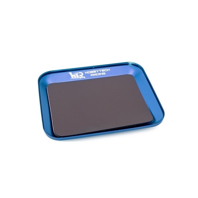 Plateau magnétique en aluminium Bleu Métal 119X101mm - Hobbytech