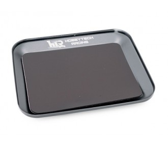 Magnetic aluminium tray Grey Metal 119X101mm - Hobbytech